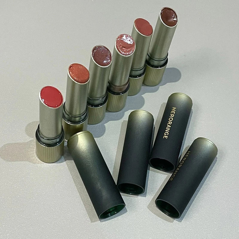 HERORANGE Heart-Shaped Moisturizing Lipstick: Mirror-Like Shine with Hydrating Formula - Natural Look for a Dewy, Radiant Finish Beauty Trend Shop