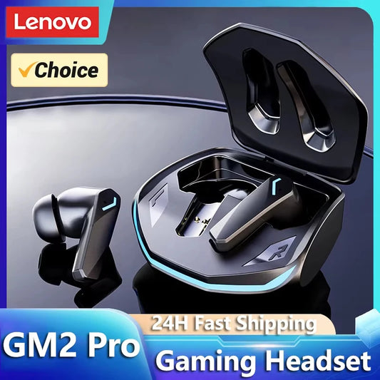 Choice Lenovo GM2 Pro Wireless Bluetooth 5.3 Earphones Gaming Low Latency Dual Mode Music Earbuds Sports In-Ear Headset With Mic Beauty World Shop