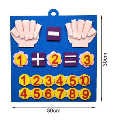 Children's Finger Number Math Toys, Montessori Concept Education Felt DIY Creative Early Childhood Education AIDS Beauty Fashion