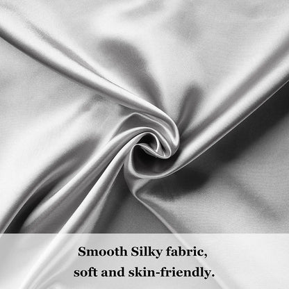 JuwenSilk silky stain pillowcase silky pillowcase natural silk pillowcase mulberry silk pillow case standard queen k Beauty World Shop