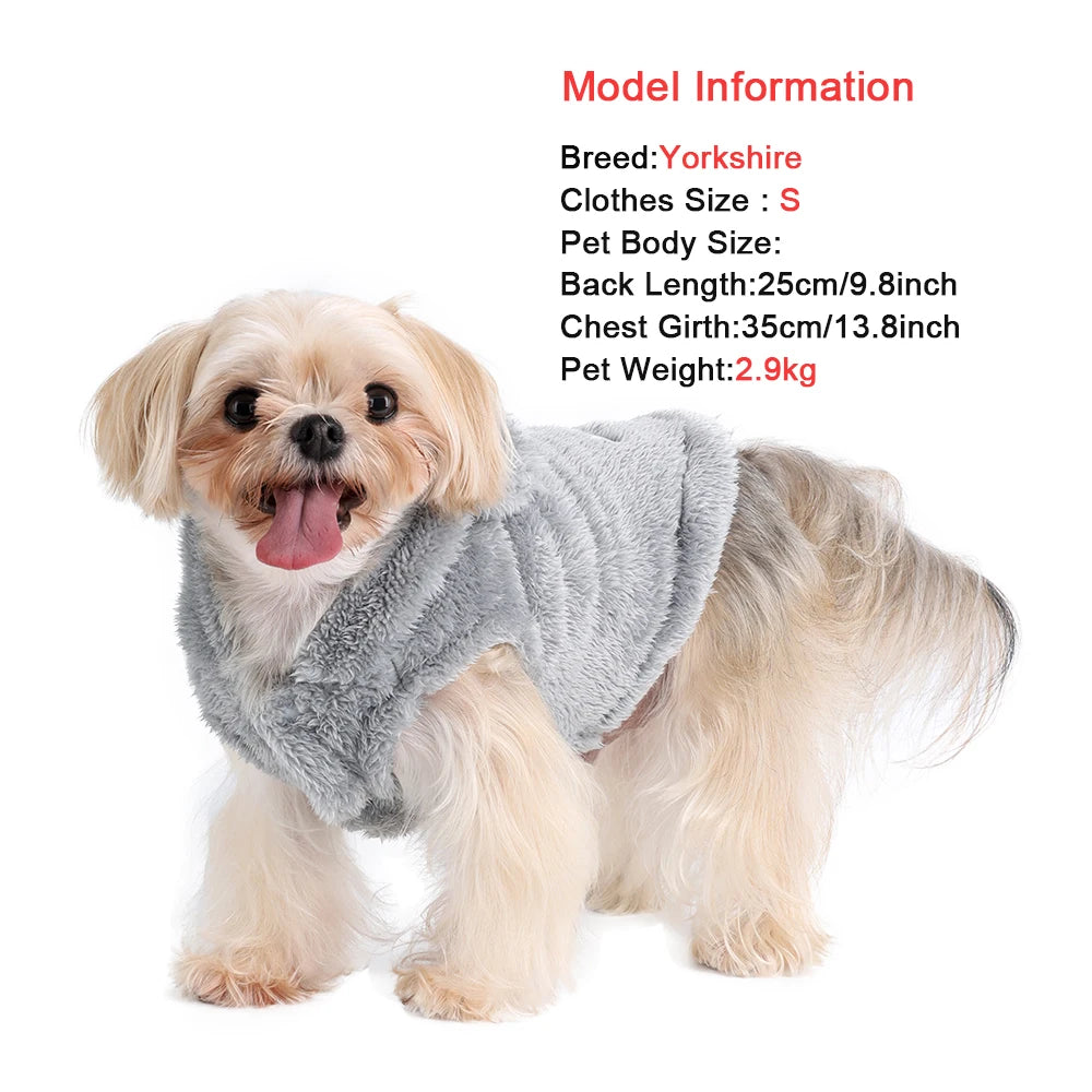 Soft Fleece Pet Dog Clothes Cute Hoodie Coat For Small Medium Dogs Cats Autumn Winter Puppy Hooded Jacket Sweater Pug Apparel Beauty World Shop