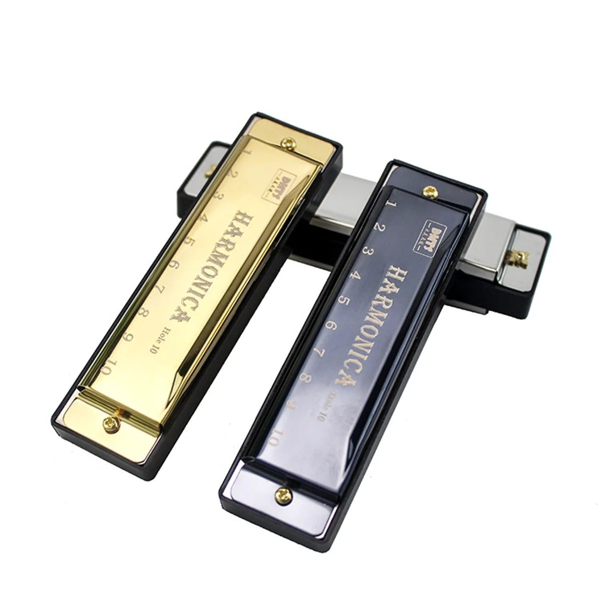 Miwayer 10 Holes Harmonica Key of C ,  Colorful Metal Shell  with Case for Beginner Students Kids Gift with Case Beauty World Shop