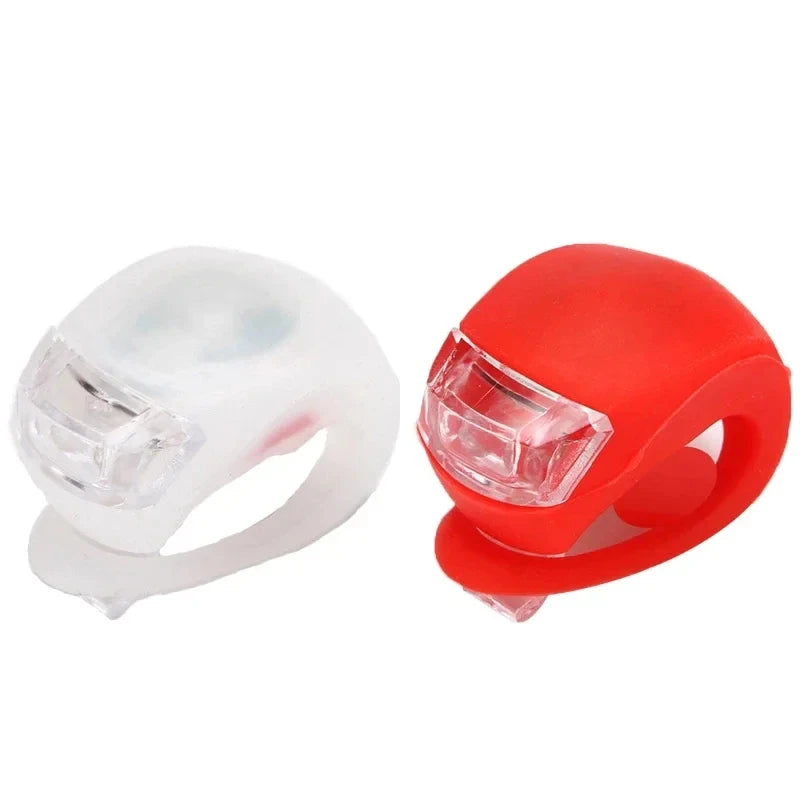 Bike Light Set Silicone Waterproof Bicycle Head Front Lamp and Taillight Flashlight for Bike Warning Lights Beauty World Shop