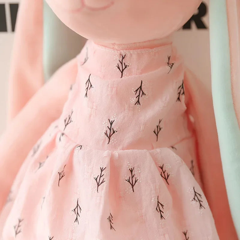 Kawaii Long Ear Rabbit Plush Toys Baby Sleep Comfort Dolls Stuffed Soft Animal Toys Lovely Rabbit for Children Girls Room Decor Beauty Fashion