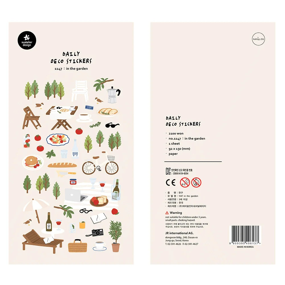 Korean Import Original Suatelier Collection Kawaii Daily Stickers Scrapbooking Diy Journal Stationery Sticker Deco Art Supplies Beauty World Shop