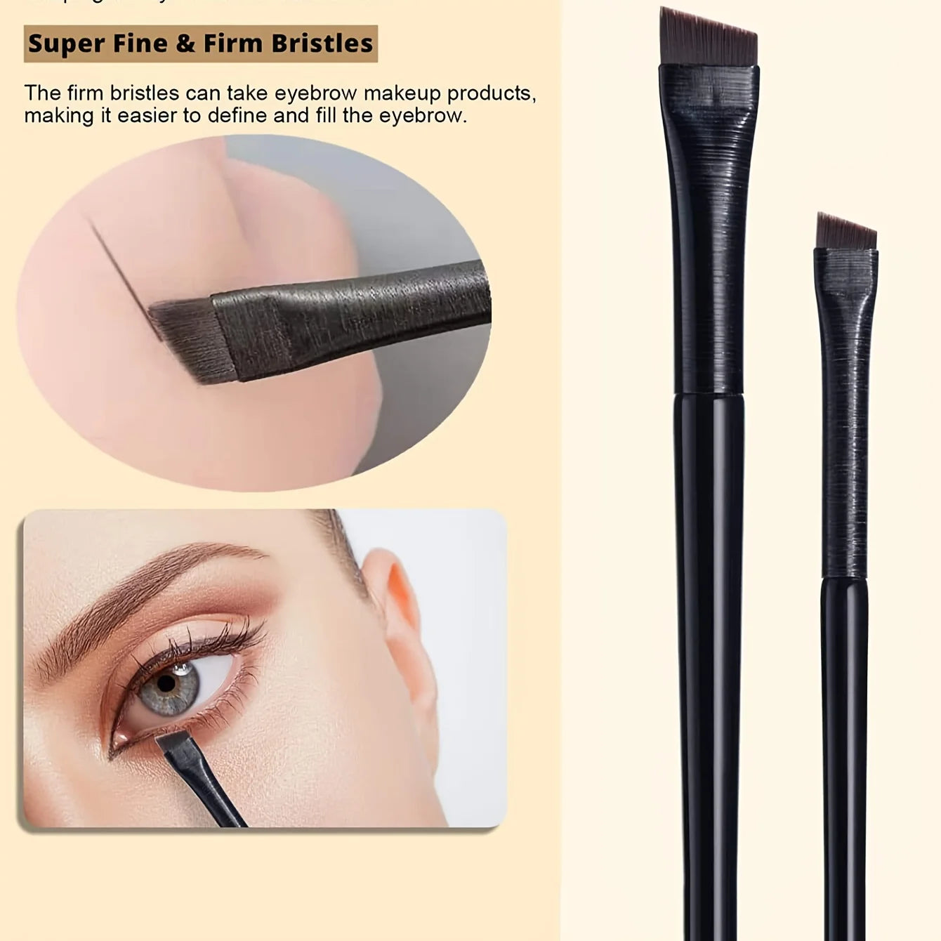 2PCS blade eyeliner brush superfine eye contour makeup brush fine eyeliner Beauty World Shop