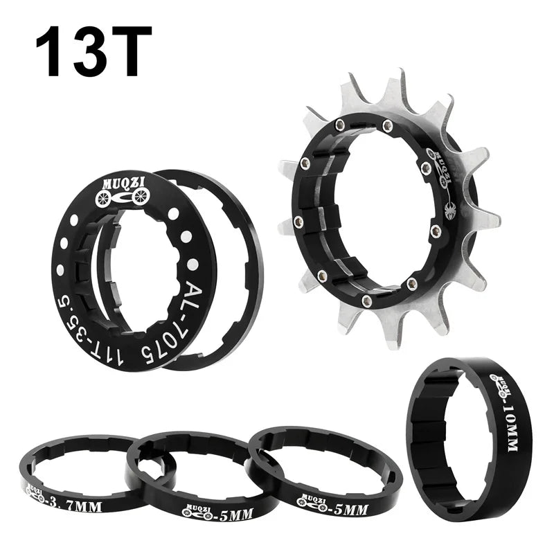 MUQZI Single Speed Cassette Cog 12T 13T 14T 15T 16T 17T 18T 19T 20T 21T 22T Bike Cassette Conversion Kit Beauty World Shop