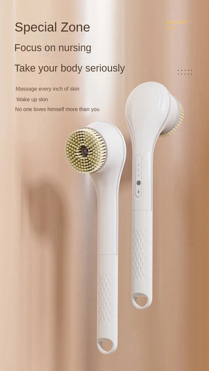 Electric Bath Brushes Bath and Body Works Silicone Body Scrubber Waterproof IPX7 Scrubber Brushes Back Long Handle Back Brushes