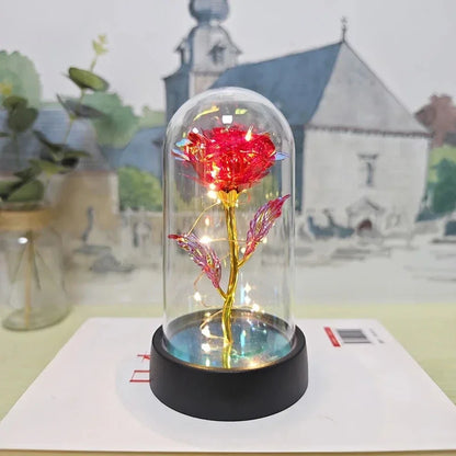 Rose Light Beautiful Realistic Looking Night Light Rose Eternal Flower Party Supplies LED Simulation Rose Flower Valentine's Day Beauty World Shop