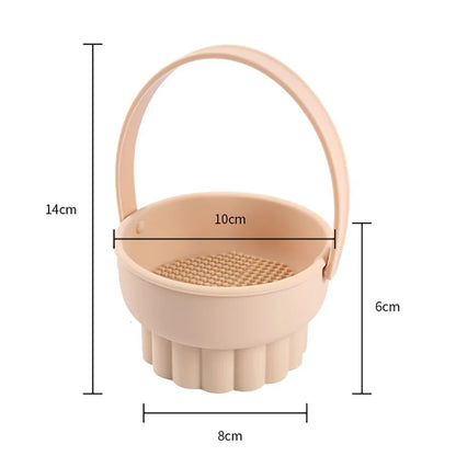 1PCS Silicone Washing Bowl Makeup Brush Cleaning Box Make-up Egg Drying Tool Set Powder Puff Washer Sponge Storage Artifact
