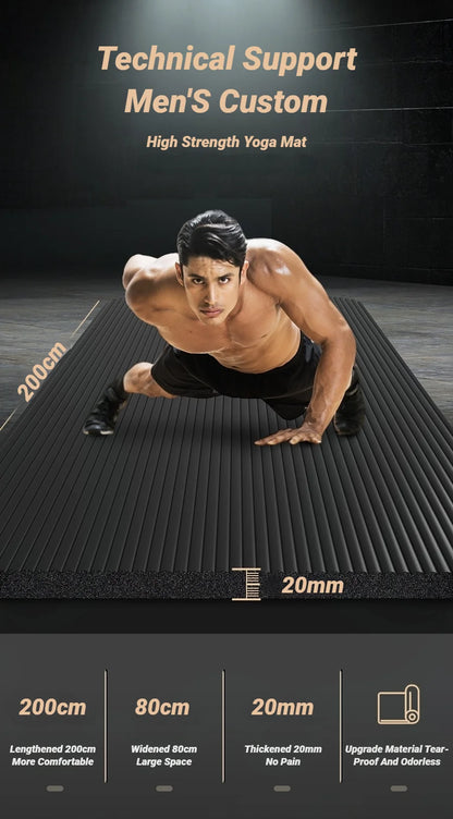 Two-Piece Set High Quality Extra Sport Thick Nbr Non-Slip Yoga Mats For Fitness Pilates Gym Home Tasteless Spor Universal Men Beauty World Shop