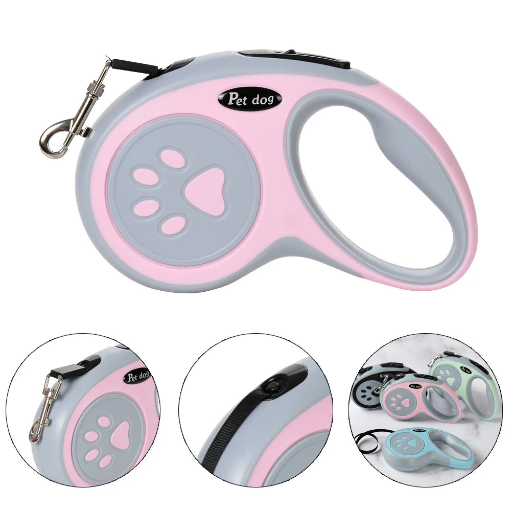 3 Meters 5 Meters Nylon Pet Dog Leash For Small Medium Dogs Cat Outdoor Hiking Retractable Puppy Belt Chihuahua Bulldog Supplies