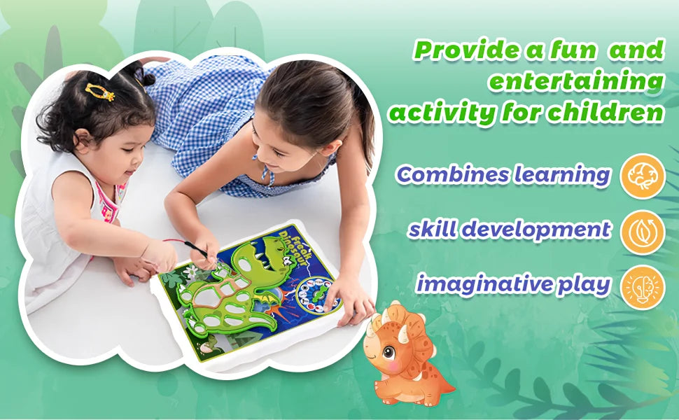 Dinosaur Operation Board Game for Kids Ages 3-8 with Tweezers and Fun Game Pieces, for 1 or More Players Beauty World Shop