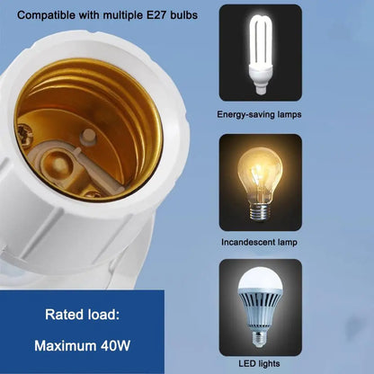 1/2/3PCS PIR Motion Sensor Lamp Holder E27 Smart Light Bulb Holder Adapter Auto On/Off Motion Light Socket For Porch Staircase Beauty Trend Shop