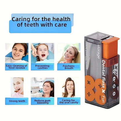 Automatic Dental Floss Storage Box Pop-Up Dental Floss Dispenser With 10Pcs Floss Dental Oral Hygiene Care Portable Beauty World Shop