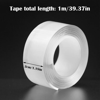 1pc Strong Double-sided Tape, Can Be Cleaned And Reused. Transparent Double-sided Tape Use for Kitchen, Bathroom, Office Beauty World Shop