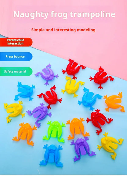 20pcs Bouncing Frog Nostalgic Toys For Children Kindergarten Educational Toy Jumping Frog Toy Christmas Gift Beauty Fashion