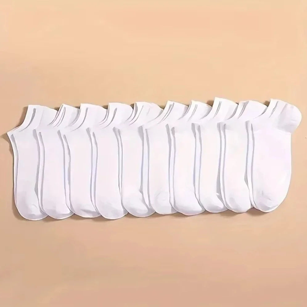 Men's Mid-Calf Cotton Socks 10/5/3 Pairs | Soft Breathable All-Season Crew Socks Solid Color for Daily Work, Sports &Casual Wear Beauty World Shop