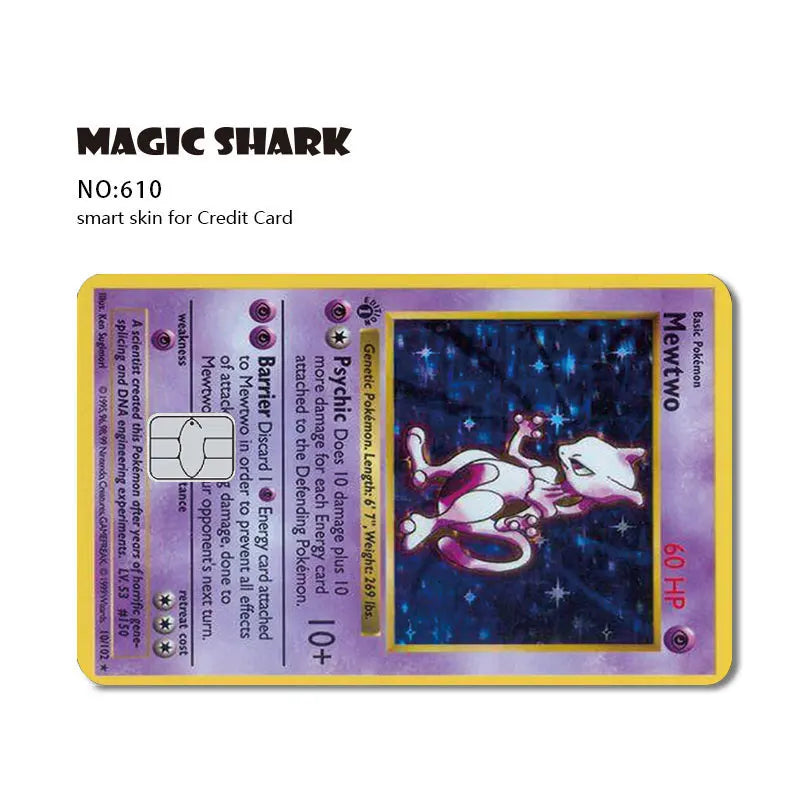 2025 New Pokemons Charizard Blastoise Bulbasaur Eevee Metwo Sticker Film Skin Cover for Credit Debit Card Beauty World Shop