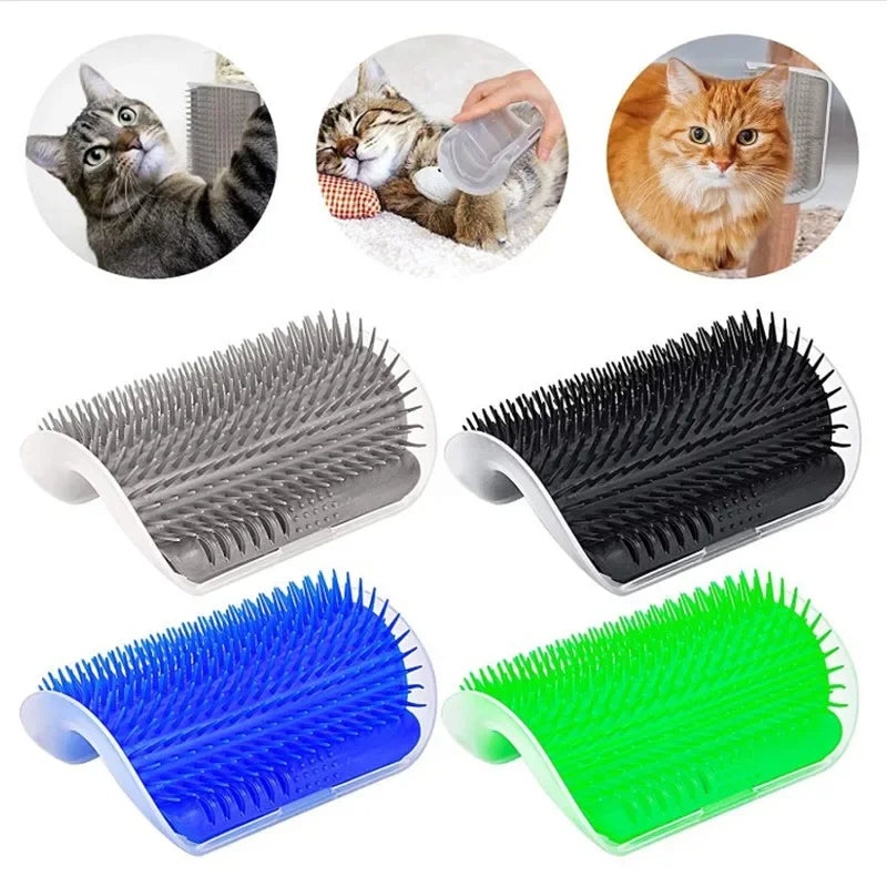 Cat Corner Brush Comb Massager for Cat Arch Plastic Scratcher Remove Hair Comb Grooming with Catnip Cat Self Cleaning Cat Supply Beauty World Shop