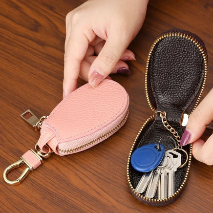 1PCS Leather Zipper Key Wallet Keychain Multifunctional Mini Purse Key Holder Case Beauty World Shop