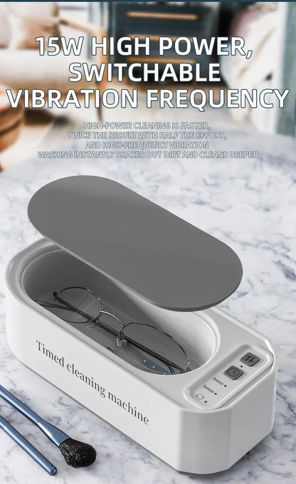 2026 Ultrasonic Glasses Cleaner 50KHz Contact Lens Cleaner Household Timer Jewelry Toothbrush Cleaner Brush Dentures New Beauty World Shop