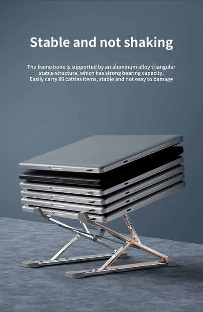 Laptop Stand For Macbook Folding Adjustable Aluminum Computer Pc Tablet Stand Notebook Tablelaptop Holder Heat Dissipation Beauty World Shop