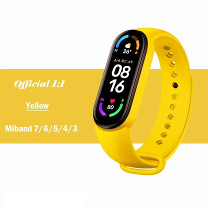 official Silicone Strap For Xiaomi Mi Band 4 5 6 7 Bracelet Sport Watch Wristband Miband4 miband7 Correa Mi band 3 4 5 6 7 Band Beauty Fashion