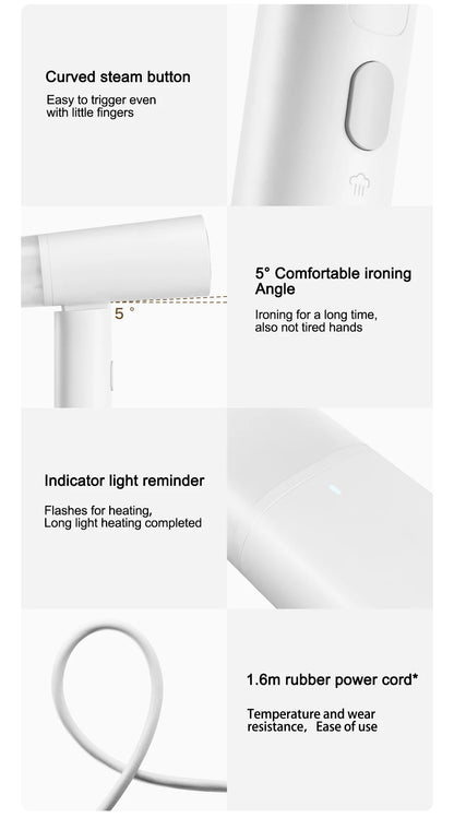 New MIJIA Handheld Garment Steamer 2 iron Home Electric Steam Cleaner Portable Foldable Mite Removal Flat Ironing Machine Beauty World Shop