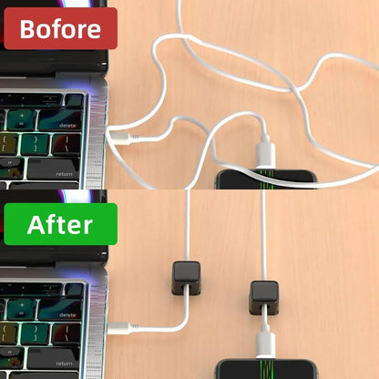 6PCS Magnetic Cable Clips Cable Smooth Adjustable Cord Holder Under Desk Cable Management Wire Keeper Cable Organizer Holder Beauty Trend Shop