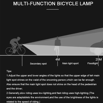 Bike Light Set Front Light with Taillight USB Rechargeable Easy to Install 3 Modes Bicycle Accessories for the Bicycle Road MTB Beauty World Shop