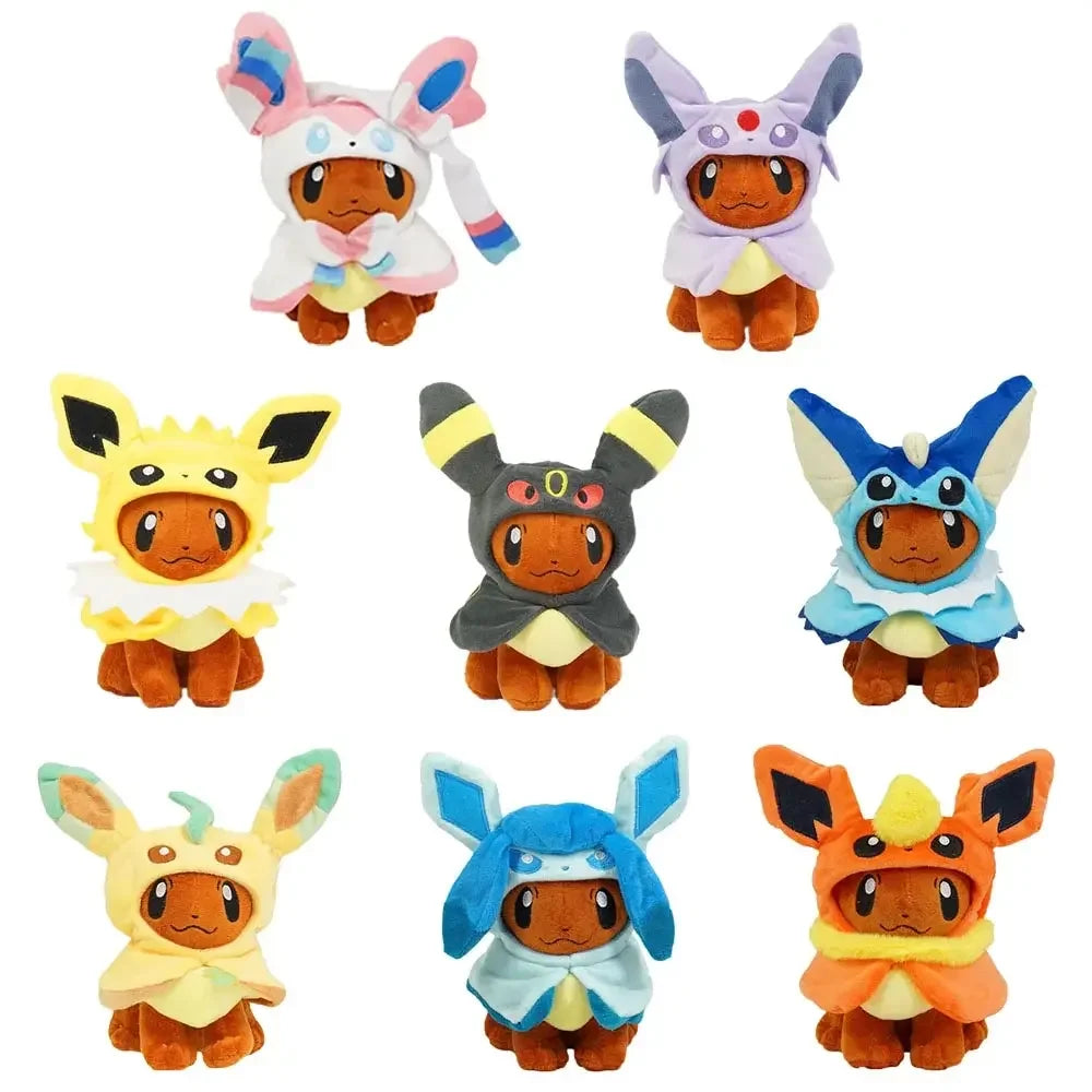 Eevee Cos Umbreon Espeon Jolteon Flareon Glaceon Vaporeon Sylveon Leafeon Plush Toys Stuffed Soft Stuffed Animal Plushies 20CM Beauty World Shop