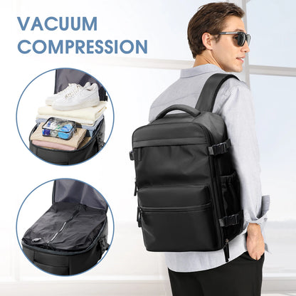 Vacuum Backpack Travel Bag for Men Large Capacity Backpack Business Laptop Backpack Women Men Expandable Backpack School Bag Beauty World Shop