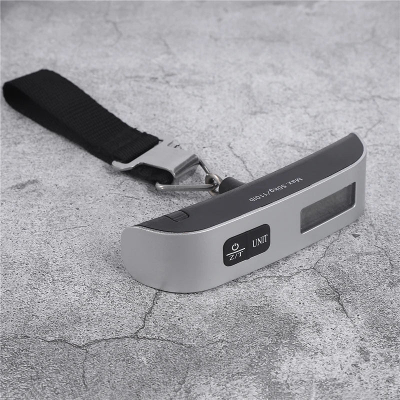 Portable Scale Digital LCD Display 110lb/50kg Electronic Luggage Hanging Suitcase Travel Weighs Baggage Bag Weight Balance Tools Beauty World Shop