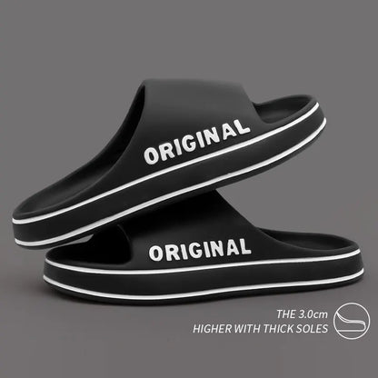 Feslishoet Summer Cool Women Men Slippers Soft Sandals Women Beach Casual Shoes Light EVA Slides Brand Sandals Outdoor Beauty World Shop