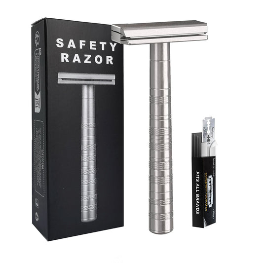 Double Edge Safety Razor with 5 Spare Blades 30° Angled Precision Reusable Single Blade Razors for Men and Women Beauty World Shop