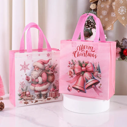 4pcs Christmas Gift Bags Santa Claus Snowman Non-Woven Christmas Tote Bag with Handles Christmas Decorations For Home 2025 Gifts Beauty World Shop