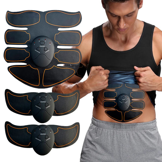 New EMS Muscel Stimulator Abdominal Arm Leg Neck Trainer Muscle Toner Body Training Slimming Massager Fitness Use With Battery Beauty World Shop