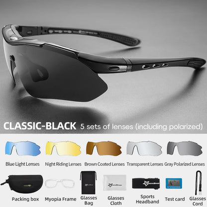 ROCKBROS Cycling Polarized glasses Bike Outdoor Sports Sunglasses MTB Road PC Goggles Eyewear Glasses 5/3 Lens Bicycle Accessory Beauty World Shop