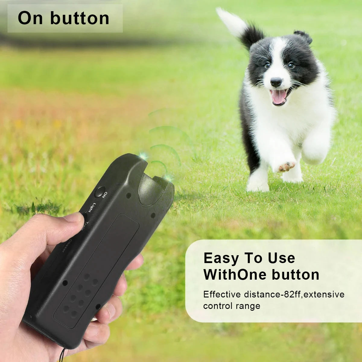 Dog Ultrasonic Repeller Pet Training Device Outdoor Deterrent Chaser Portable Anti-barking Device with LED to Repel Cats & Dogs Beauty World Shop