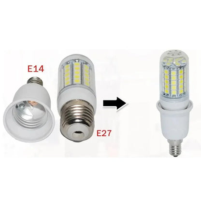 E14 to E27 Lamp Holder Converter Bulb Socket Lamp Base Adapter Plug Extender Sockets for Corn Light Bulbs Spotlight AC 110V-220V Beauty Trend Shop