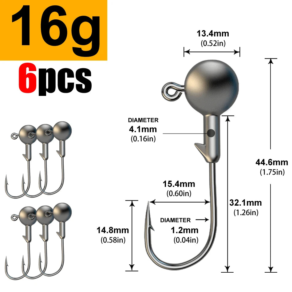 JYJ 1g 2g 3g 4g 5g 10g 20g 22g 25g 28g crank Jig head hook fishing hook head Jig lure hard bait soft worm jig hook for fishing Beauty World Shop