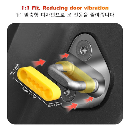 Silicone Car Door Lock Cover Pad Universal Anti Vibration Shock Absorber Soundproof Damper For Auto Door Latch Anti Scratch Beauty World Shop