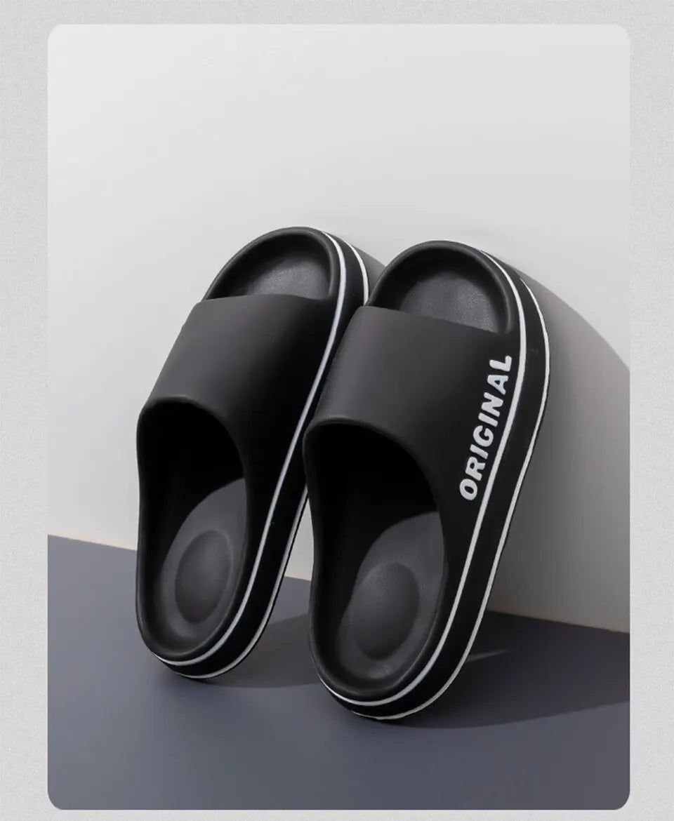 Feslishoet Summer Cool Women Men Slippers Soft Sandals Women Beach Casual Shoes Light EVA Slides Brand Sandals Outdoor Beauty World Shop