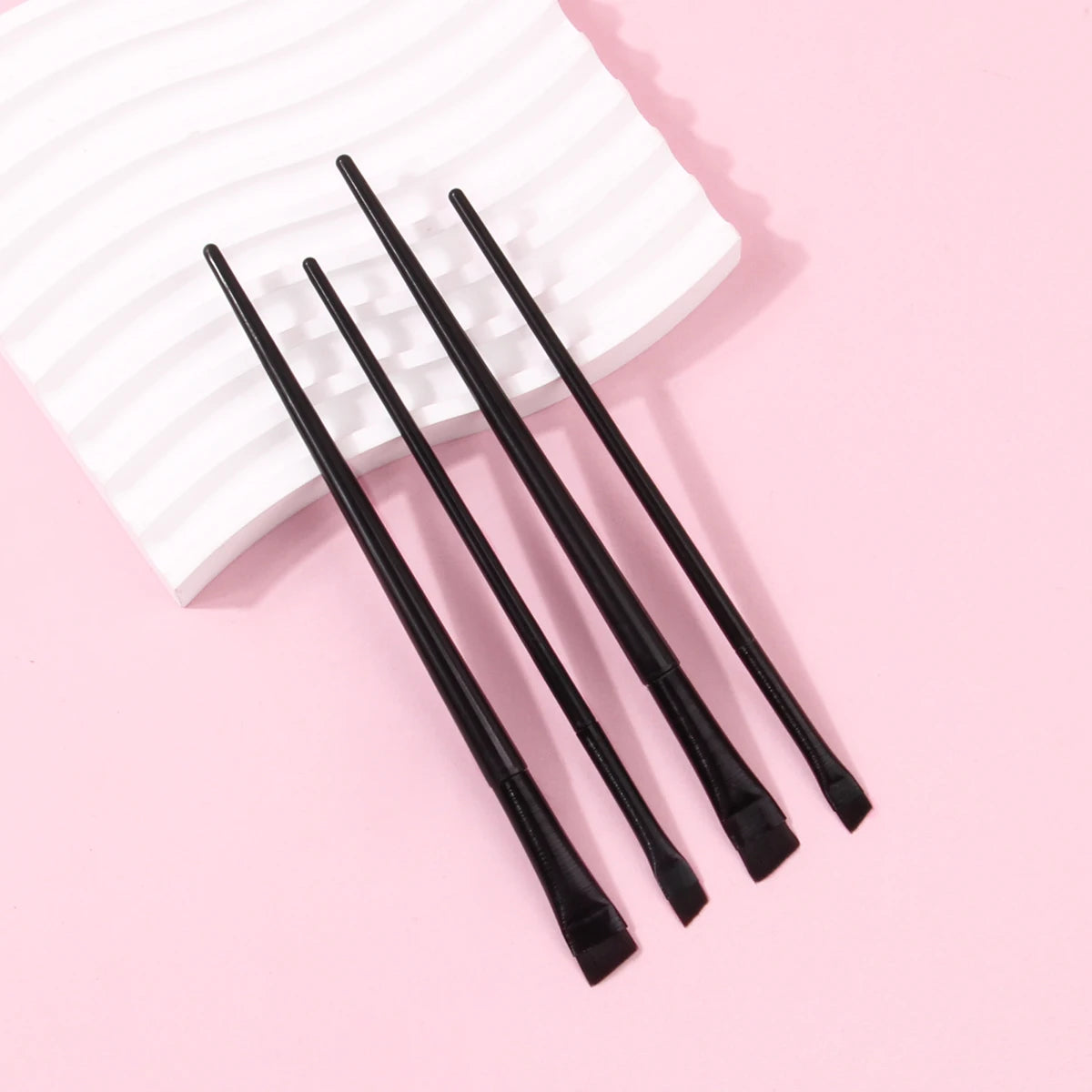 4PCS Liquid Eyeliner Brush Ultra Thin Fine Oblique Angle Flat Head Eyebrow Brush Beauty World Shop