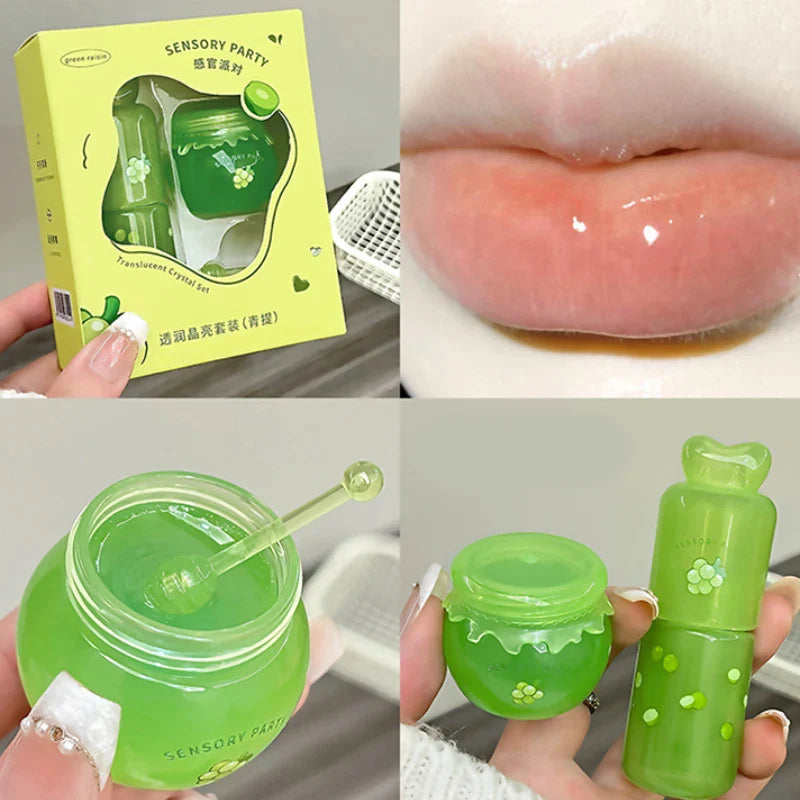 SENSORY PARTY Hydrating & Brightening Lip Mask - Deep Moisture, Lip Wrinkle Reduction, 24-Hour Hydration Lip Oil Beauty Trend Shop