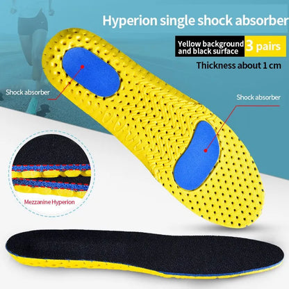 3Pairs Memory Foam Orthopedic Insoles for Feet Shoe Sole Pad Mesh Deodorant Breathable Sneakers Running Cushion for Men Women Beauty World Shop