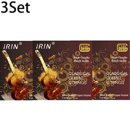6 Pcs Strings Classical Guitar Strings Black Clear Nylon Guitarra Strings Sliver Plated Copper Wound String Guitar Accessories Beauty World Shop
