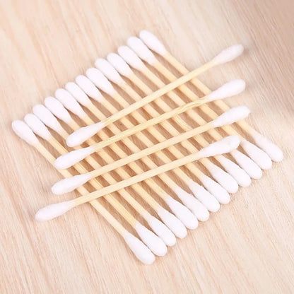 300/500/1000pcs Double Head Cotton Swab Women Makeup Cotton Buds Tip for Wood Sticks Nose Ears Cleaning Health Care Tools Beauty World Shop