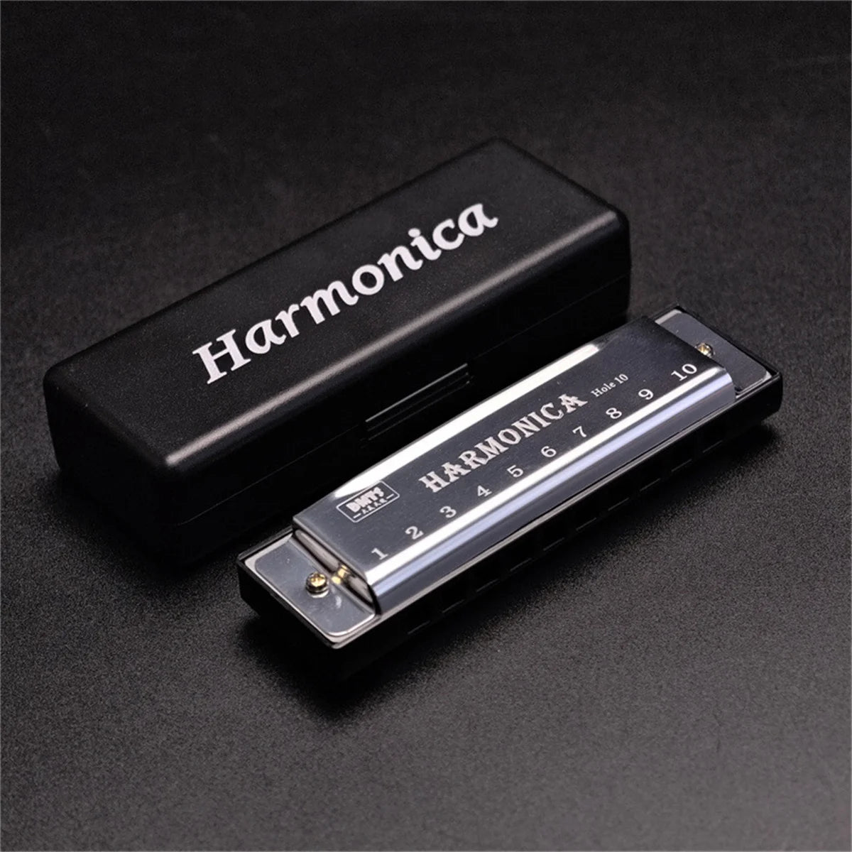 Miwayer 10 Holes Harmonica Key of C ,  Colorful Metal Shell  with Case for Beginner Students Kids Gift with Case Beauty World Shop